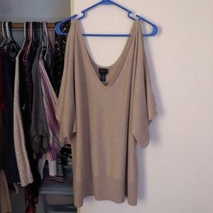Gold sweater cold shoulder